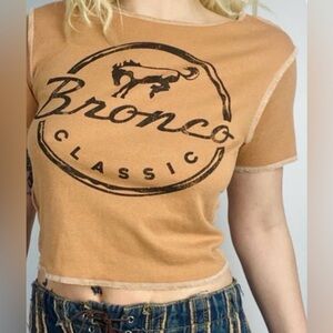 Ford Bronco Classic Brown Crop Top